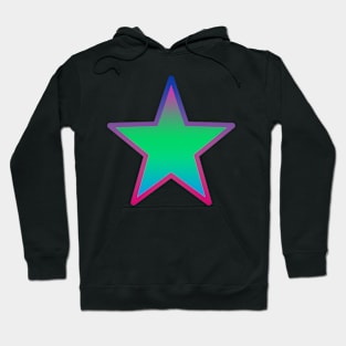 Bi+ Star (Poly Flag with upside-down Bi Flag outline) Hoodie